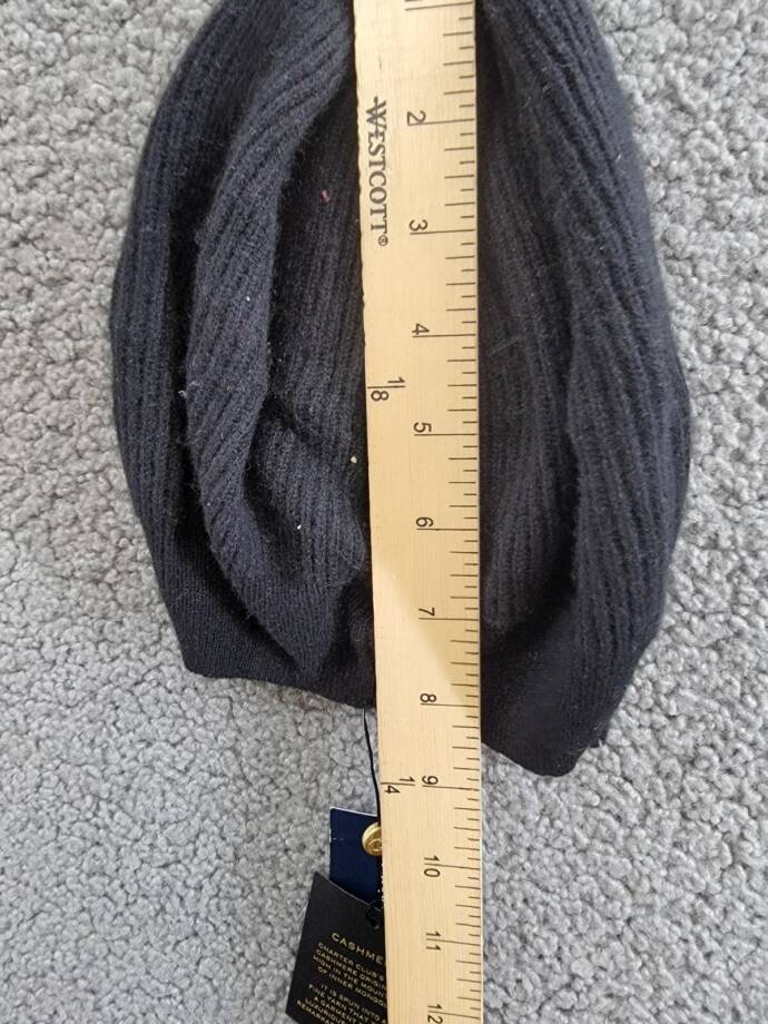 Charter Club Cashmere Rib Beret Women's One Size Black