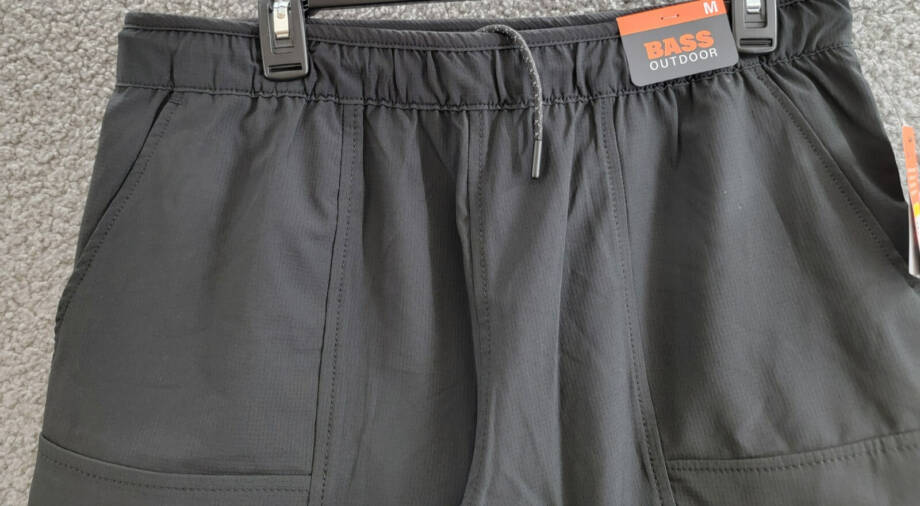 BASS OUTDOOR Relaxed Fit Everyday Pull-On Shorts Men's M Black Elastic Waist