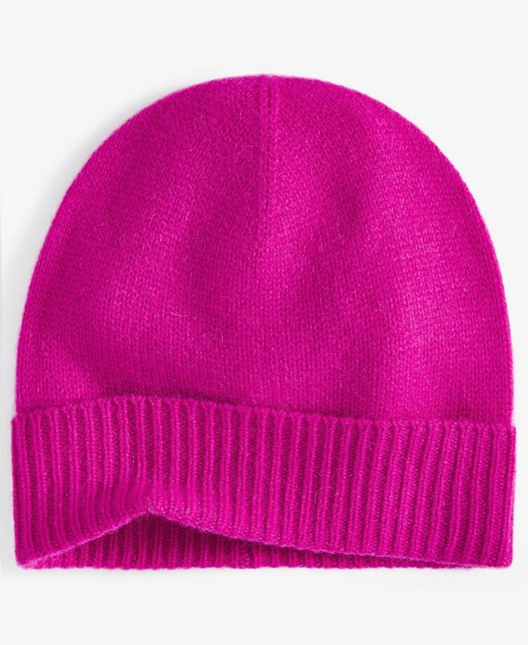 Charter Club Cashmere Cuffed Beanie Women's One Size Fuchsia