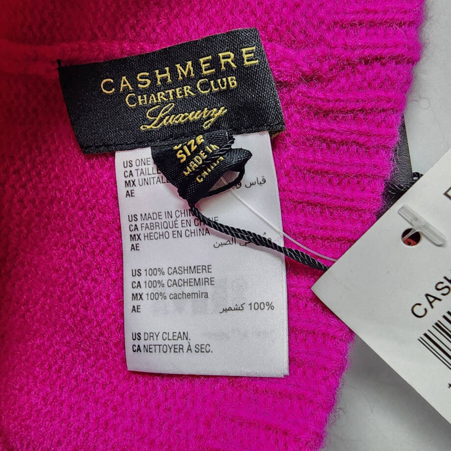 Charter Club Cashmere Cuffed Beanie Women's One Size Fuchsia
