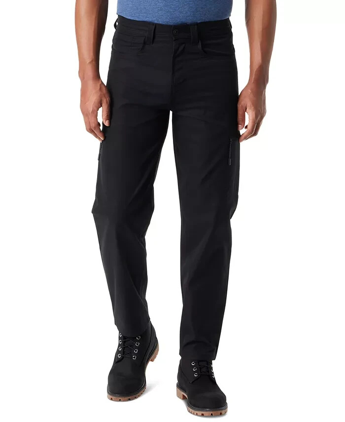 BASS OUTDOOR Essential Tech Cargo Pants Men's 42 Black Beauty Zip And Button