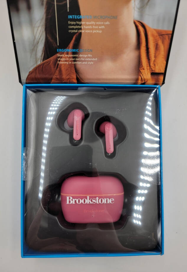 Brookstone True Wireless Earbuds Unisex One Size Dark Pink