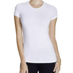 Majestic Filatures Crewneck Tee Women's 3 Blanc Solid Short Sleeve Pullover