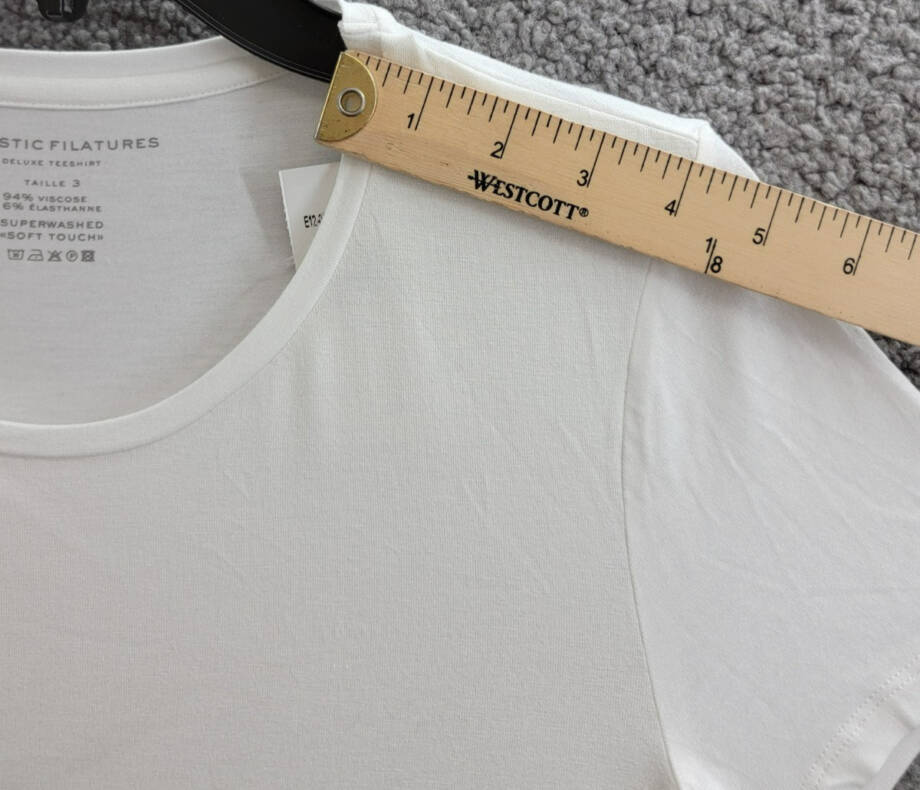 Majestic Filatures Crewneck Tee Women's 3 Blanc Solid Short Sleeve Pullover