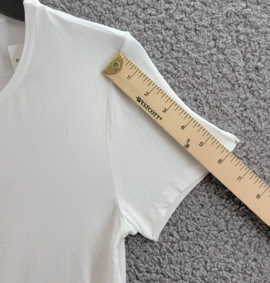 Majestic Filatures Crewneck Tee Women's 3 Blanc Solid Short Sleeve Pullover