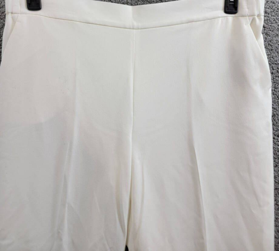 Kasper Stretch Crepe Pull-On Pants Women's XL Vanilla Ice Solid Elastic Waist