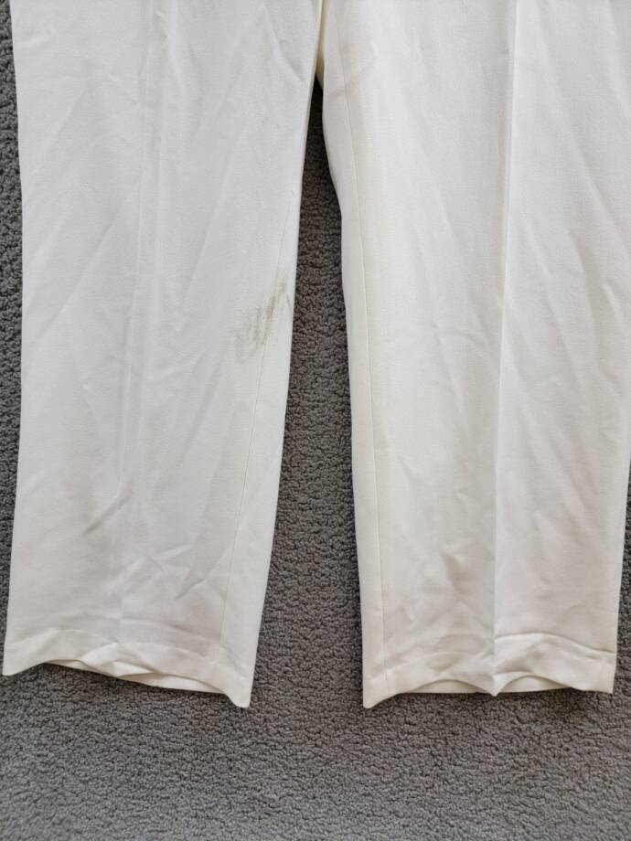 Kasper Stretch Crepe Pull-On Pants Women's XL Vanilla Ice Solid Elastic Waist