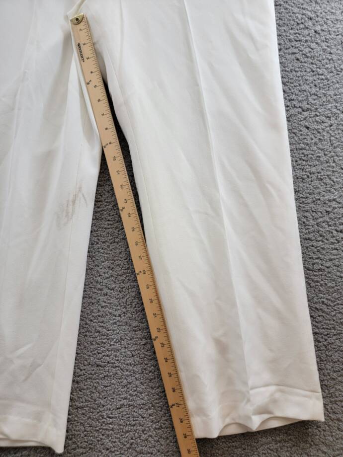 Kasper Stretch Crepe Pull-On Pants Women's XL Vanilla Ice Solid Elastic Waist