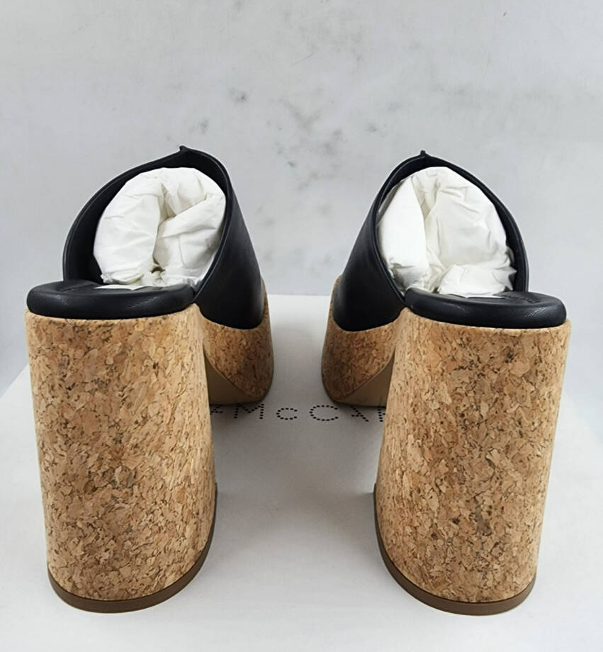 Stella McCartney Skyla Alter Eco Platform Sandals Women's 35/5US Black Slip On