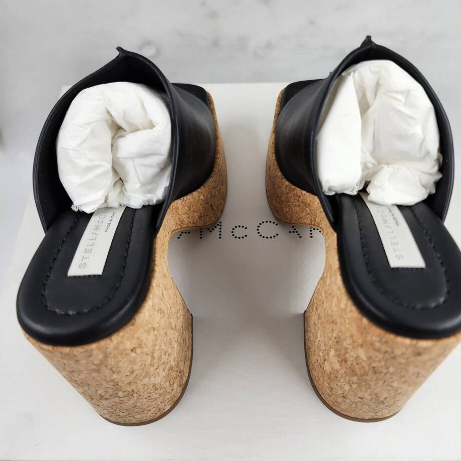 Stella McCartney Skyla Alter Eco Platform Sandals Women's 35/5US Black Slip On