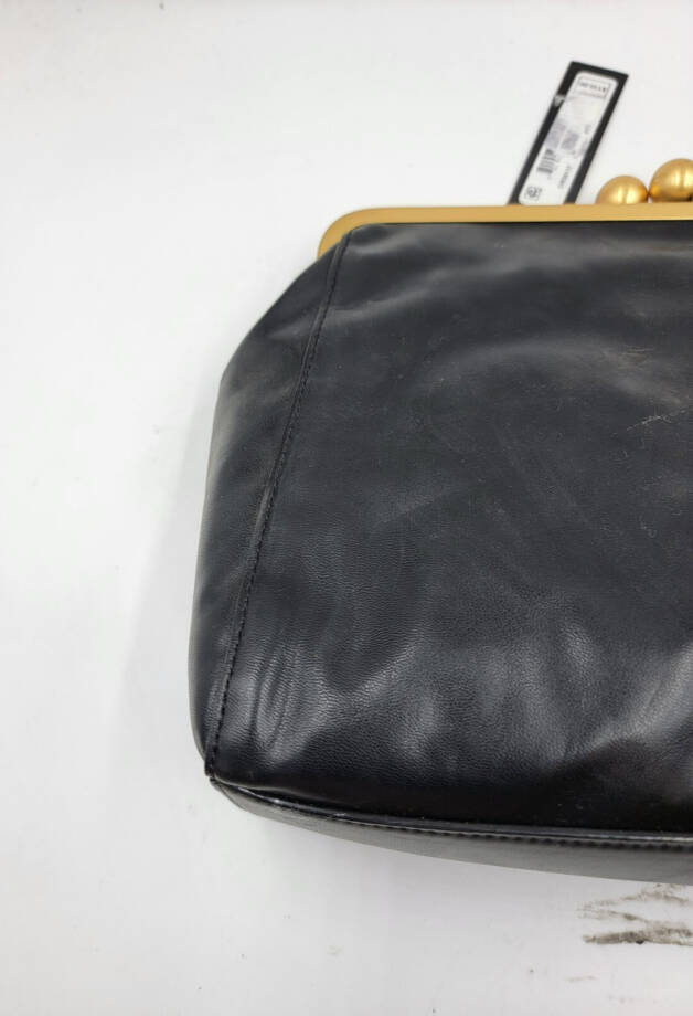 Circus by Sam Edelman Faux Leather Logo Patch Clutch Handbag Women's Black