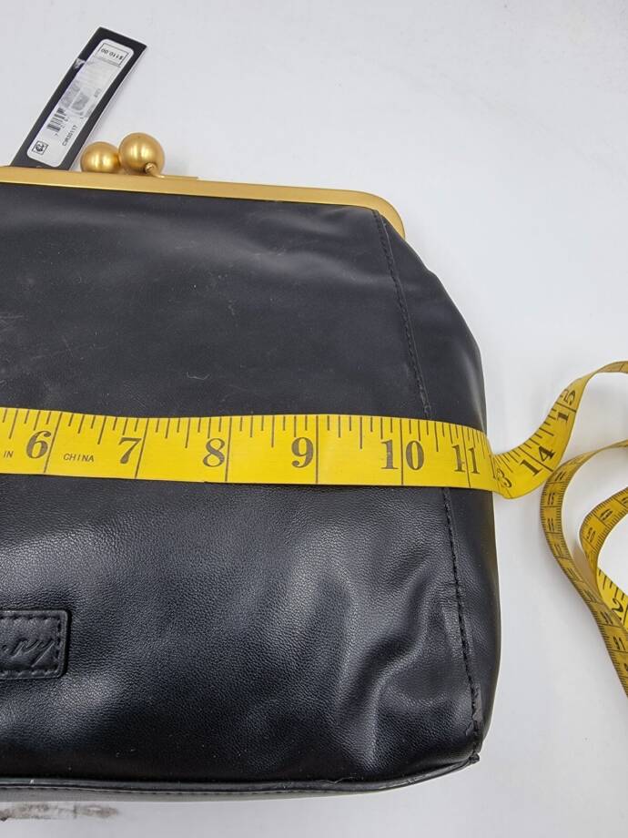 Circus by Sam Edelman Faux Leather Logo Patch Clutch Handbag Women's Black