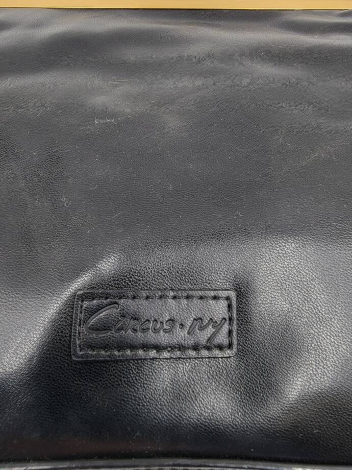 Circus by Sam Edelman Faux Leather Logo Patch Clutch Handbag Women's Black