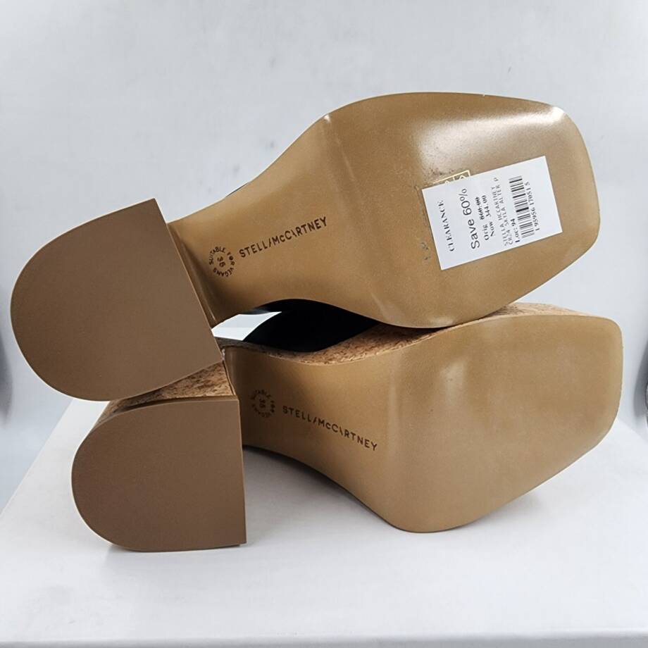 Stella McCartney Skyla Alter Eco Platform Sandals Women's 35/5US Black Slip On