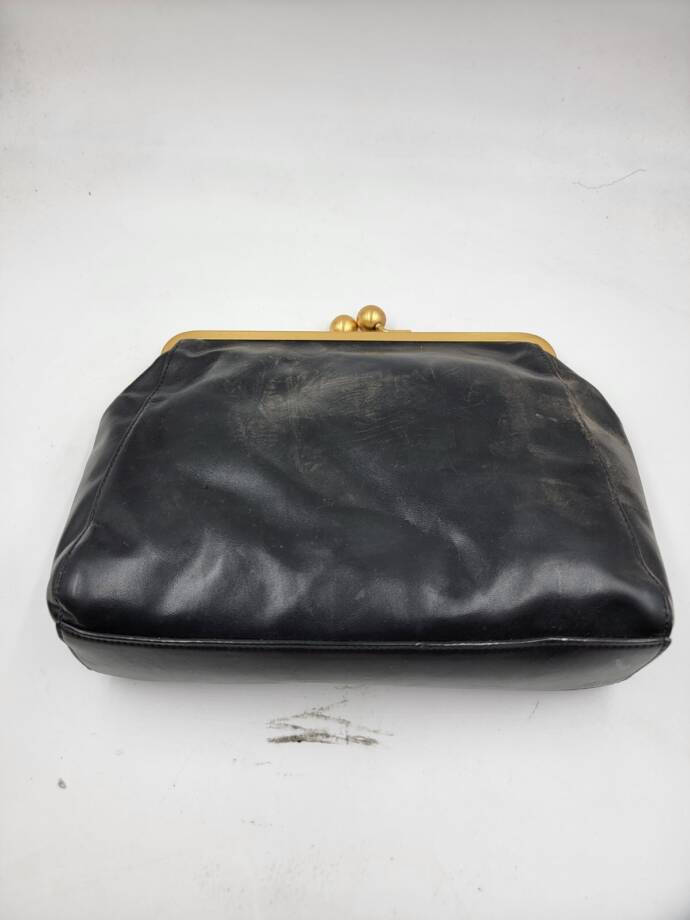 Circus by Sam Edelman Faux Leather Logo Patch Clutch Handbag Women's Black