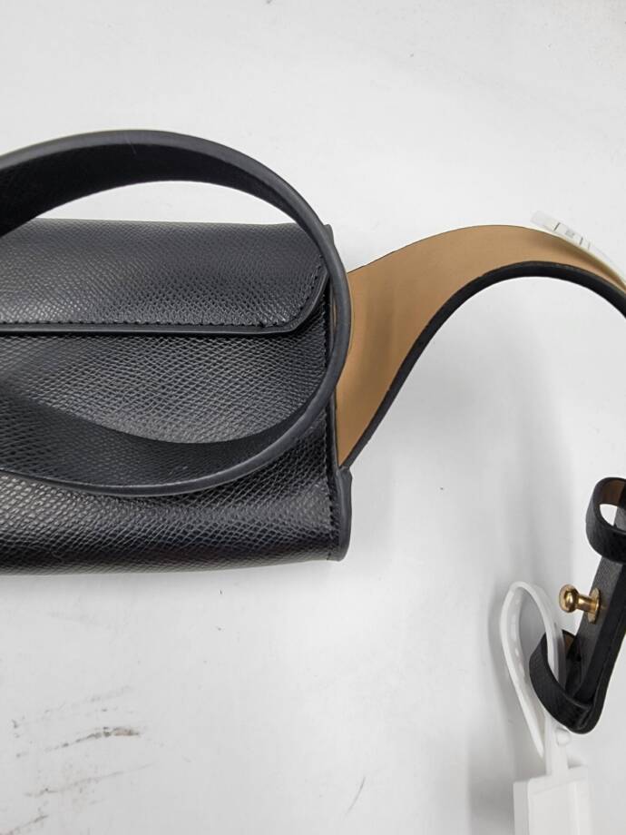 MICHAEL Michael Kors Saffiano Leather Belt Bag Women's L/XL Black Magnetic-Snap