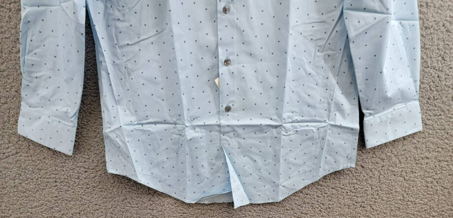 Alfani Slim-Fit Temperature Regulating Dress Shirt Men's M 15-15.5 32-33 Lt Blue