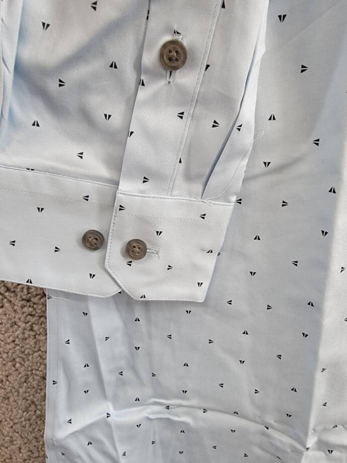 Alfani Slim-Fit Temperature Regulating Dress Shirt Men's M 15-15.5 32-33 Lt Blue
