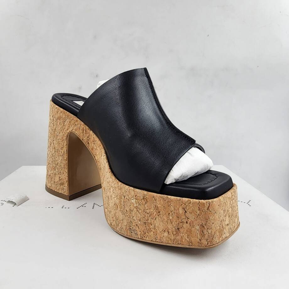 Stella McCartney Skyla Alter Eco Platform Sandals Women's 35/5US Black Slip On