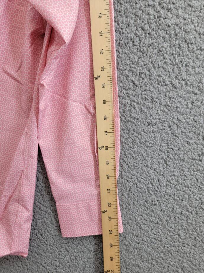 Alfani Slim-Fit 4-Way Stretch Medallion Dress Shirt Men's 15-15.5 32-33 Pink L/S