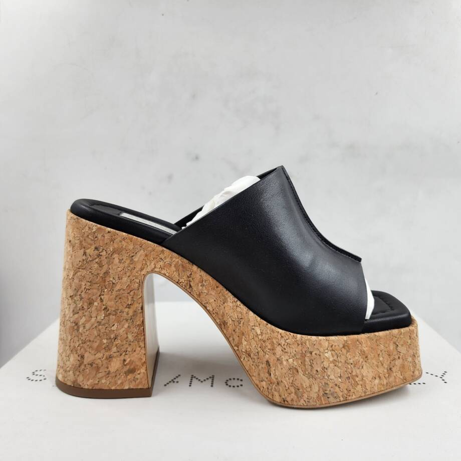 Stella McCartney Skyla Alter Eco Platform Sandals Women's 35/5US Black Slip On