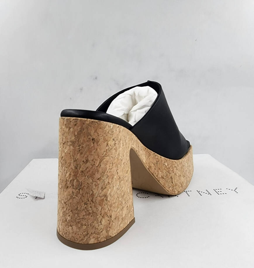 Stella McCartney Skyla Alter Eco Platform Sandals Women's 35/5US Black Slip On