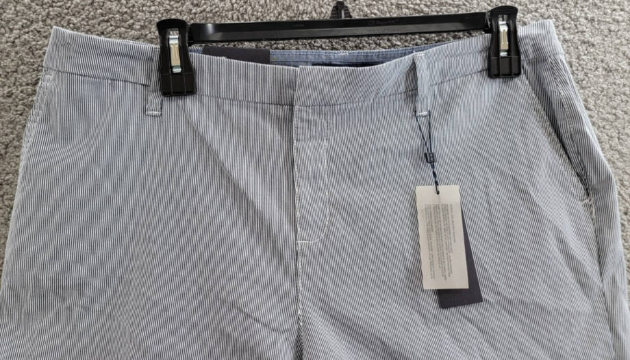 Tommy Hilfiger Plus Size Hollywood Chino Shorts Women's 14W Blue/White Belt Loop