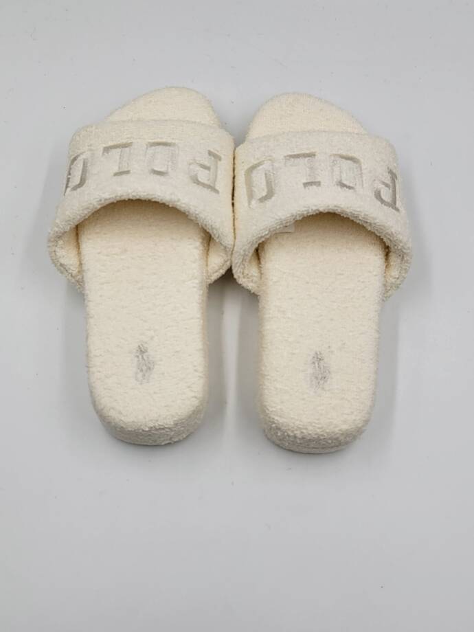 Polo Ralph Lauren Robin Cotton Terry Slide Slippers Women's 6US Cream Slip On