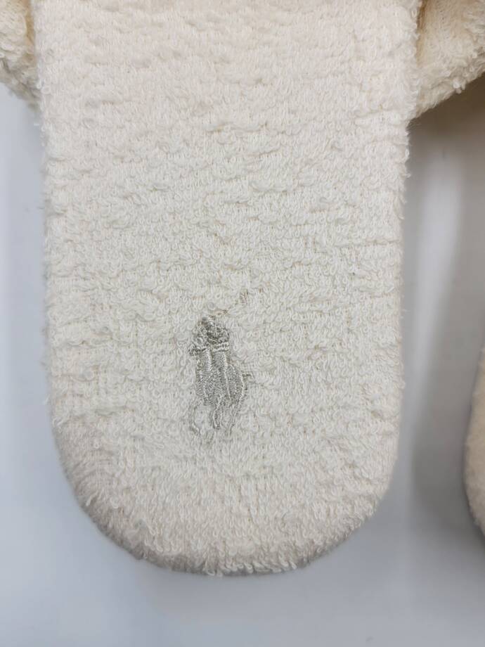 Polo Ralph Lauren Robin Cotton Terry Slide Slippers Women's 6US Cream Slip On