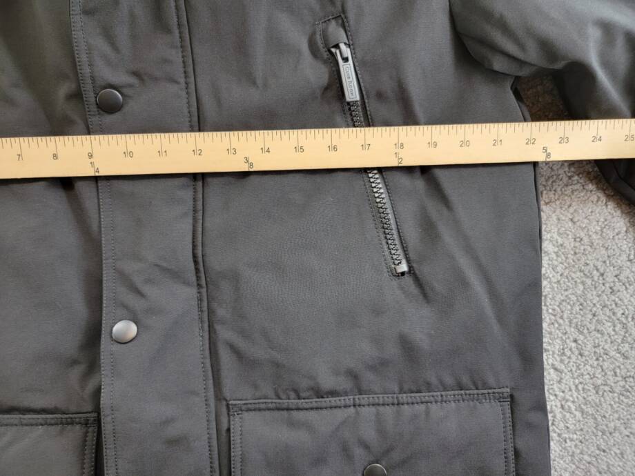 Club Room Parka W/ Faux Fur-Hood Jacket Mens Black Zip & Snap Closure SM