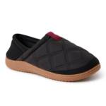 Dearfoams River Closed Back With Collapsible Heel Women's L 9-10 Black Slip-On