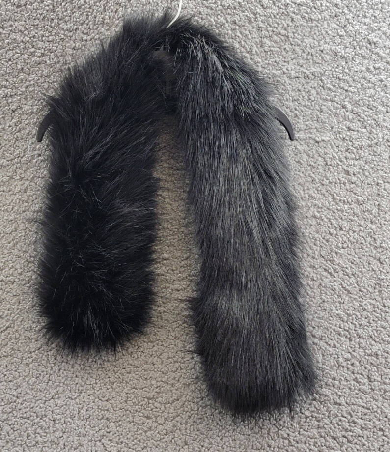 Surell Faux Fur Pull-Through Scarf Women's One Size Black Neck Warmer