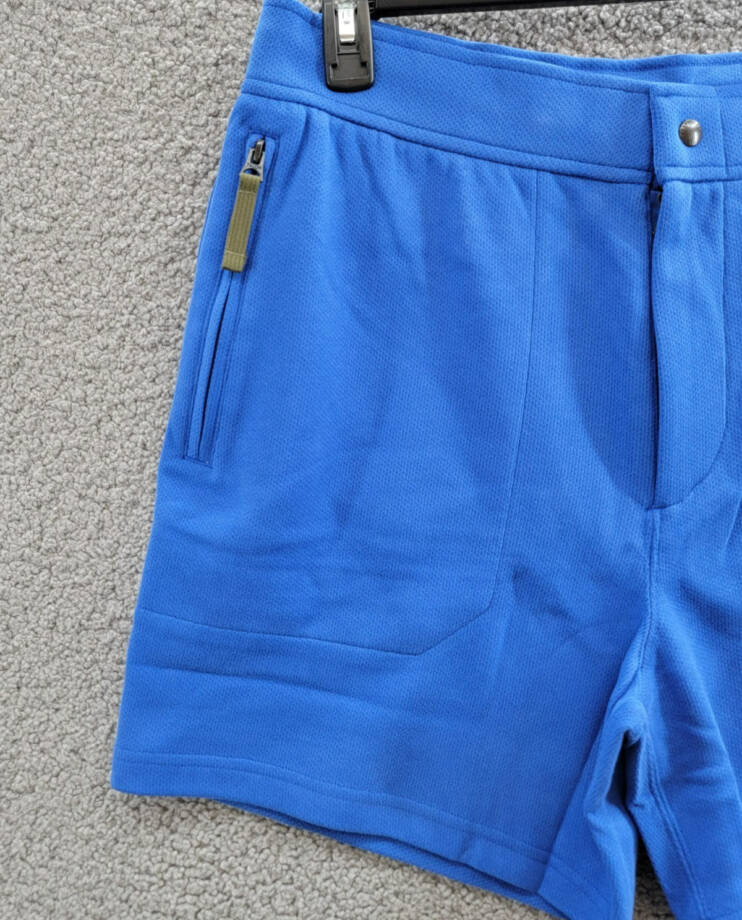 Polo Ralph Lauren 6-Inch Terry Shorts Men's XL Blue Saturn Zipped Pockets Snap