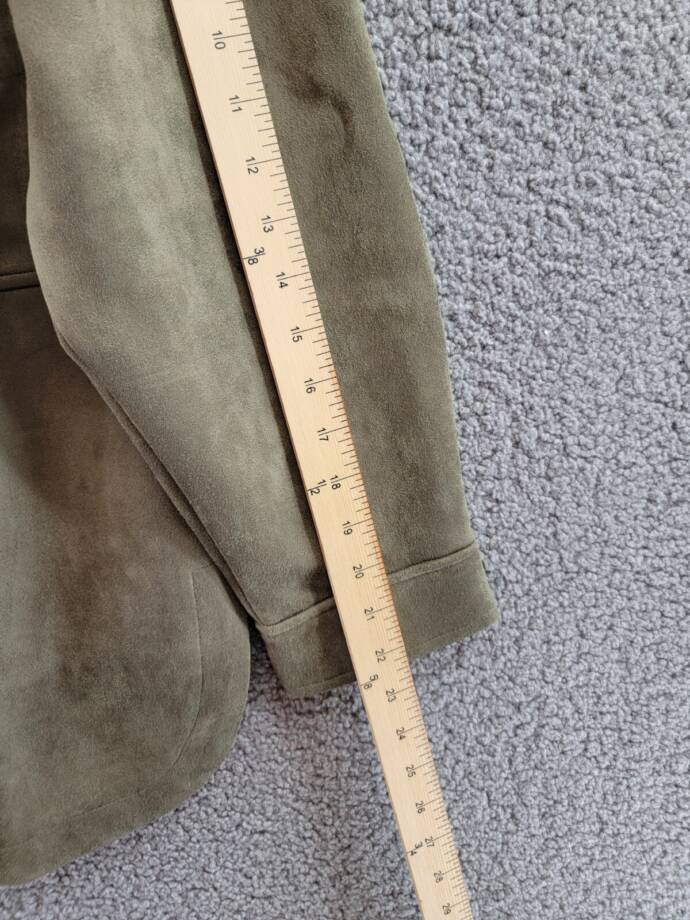 Calvin Klein Long Sleeve Overshirt Jacket Women's XL Dark Olive Point Collar