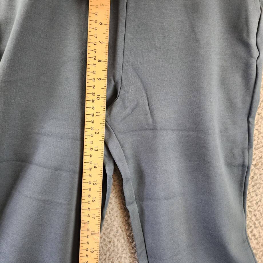 &BASICS Tulip Hem Pocket Skinny Pants Women's S Dark Slate Side Pockets Pull On~