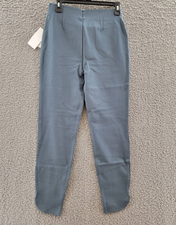 &BASICS Tulip Hem Pocket Skinny Pants Women's S Dark Slate Side Pockets Pull On~