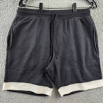 ATM Anthony Thomas Melillo Pique Colorblock Shorts Men's M Black/White Pull On