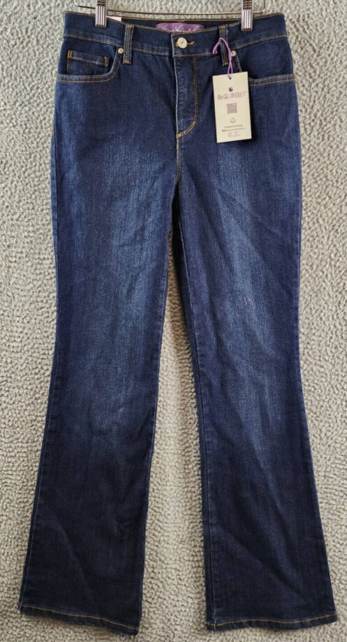 Gloria Vanderbilt Amanda Bootcut Jeans Women's 4 Castlewood Button Front Closure