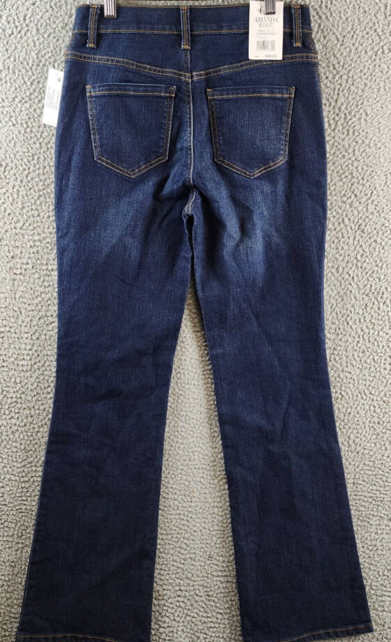 Gloria Vanderbilt Amanda Bootcut Jeans Women's 4 Castlewood Button Front Closure