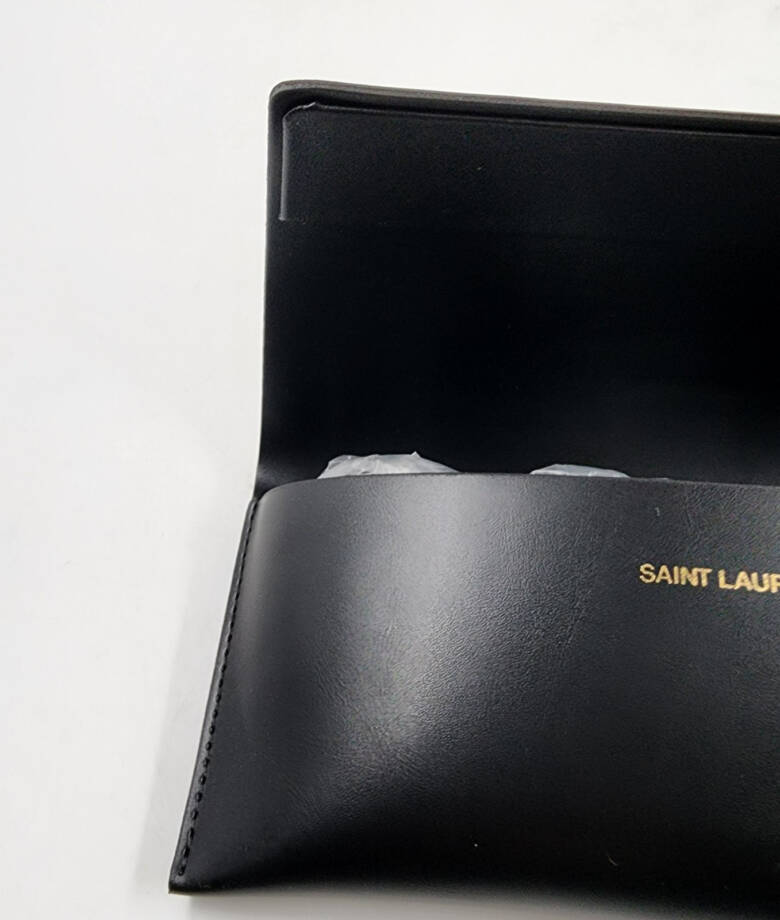 Saint Laurent Script Rectangular Sunglasses Unisex 55mm Black