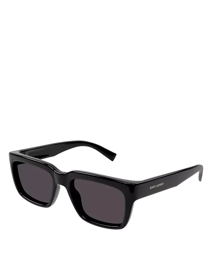 Saint Laurent Script Rectangular Sunglasses Unisex 55mm Black