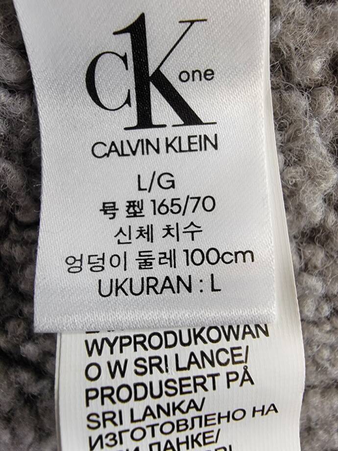 Calvin Klein CK One Singles Thong Underwear Women's L White Logo Elastic Waist