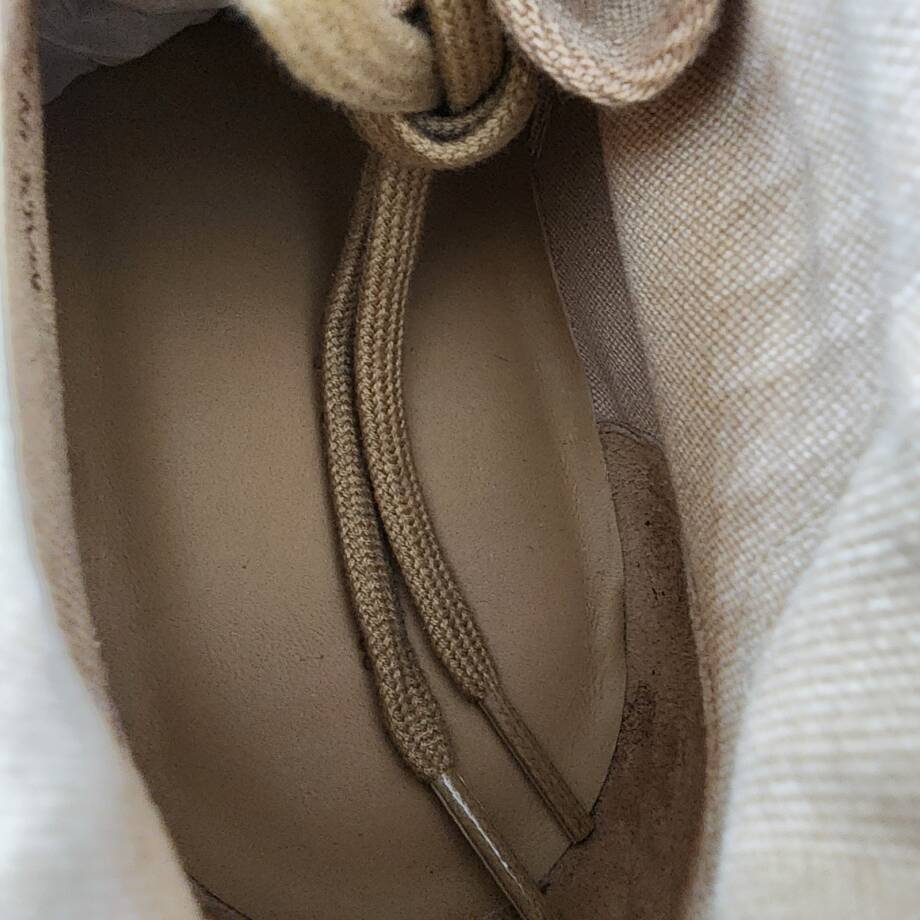 Marni Suede Patchy Combat Boots Men's 12 Beige Lace-Up Fastening