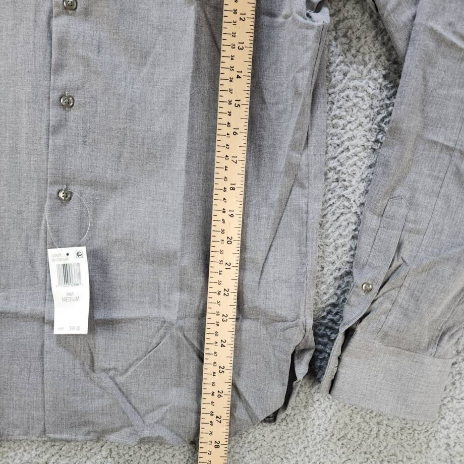 THE MEN'S STORE bloomingdale's Chambray Button-Up Shirt Men's Medium Grey L/S