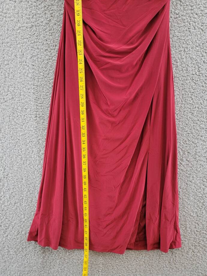 BCBGENERATION Sleeveless Open-Back Midi Dress Women's 12 Rhubarb Zip Closure