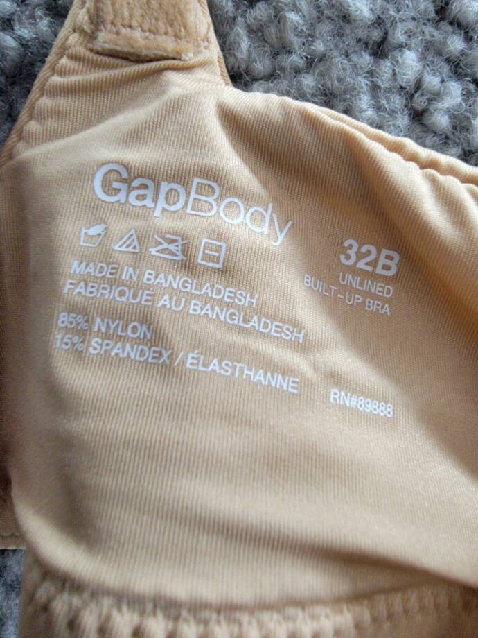 GapBody Everyday Essentials Full-Coverage Unlined Bra Women's 32B Brush Beige