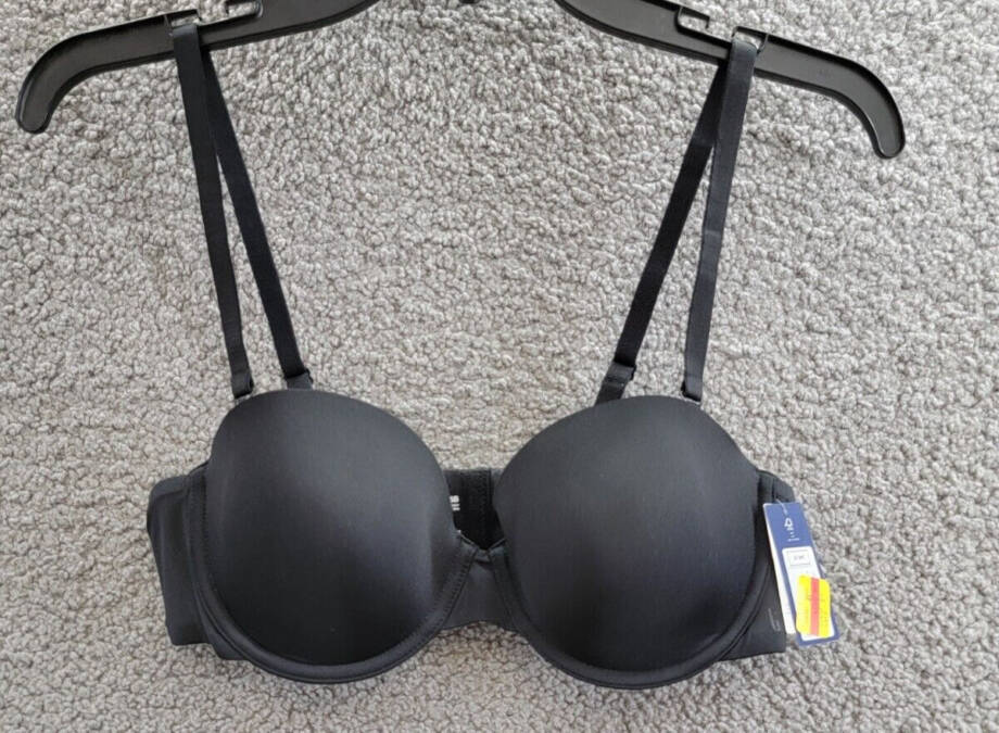 GapBody Everyday Essentials Multi-Way Bra Women's 36B Black Adjustable Strap