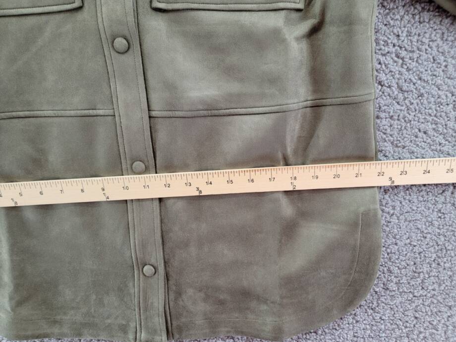 Calvin Klein Long Sleeve Overshirt Jacket Women's M Dark Olive Point Collar