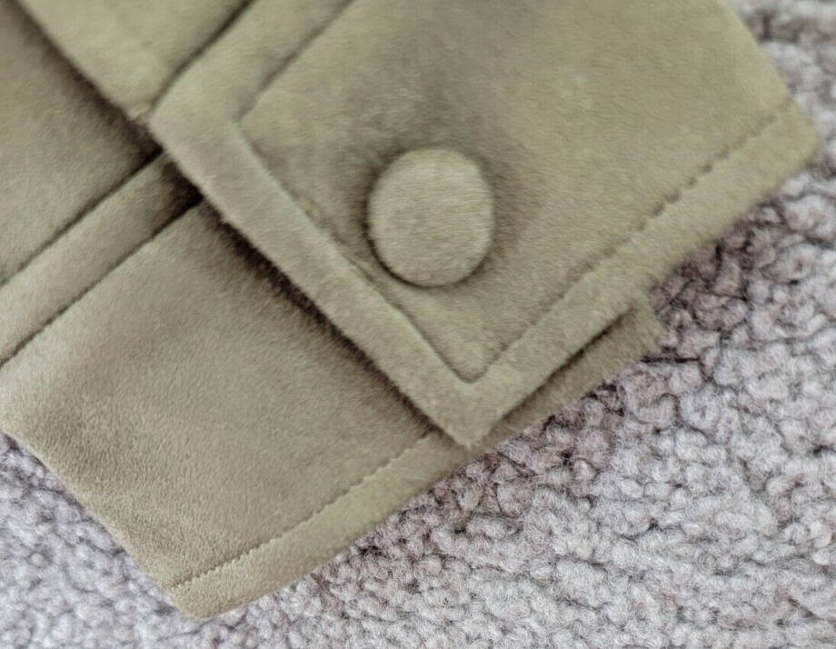 Calvin Klein Long Sleeve Overshirt Jacket Women's M Dark Olive Point Collar