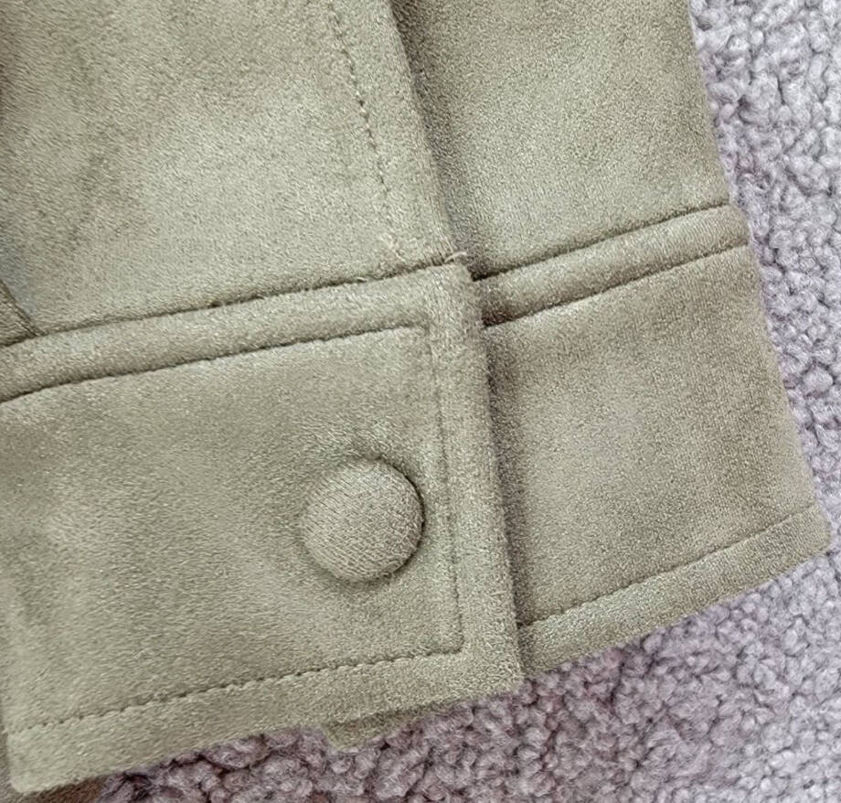 Calvin Klein Long Sleeve Overshirt Jacket Women's M Dark Olive Point Collar